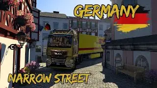 Through the Narrow Street in Germany | Realistic Truck Driving | Euro Truck Simulator 2 | 1.57