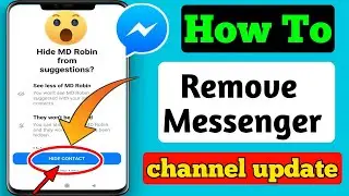 How To Remove Messenger Channel Update (2023) Messenger status update