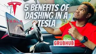 5 ПРЕИМУЩЕСТВ ДООРДАШИНГА в TESLA! | DoorDash: длинная поездка