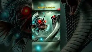 Scary angular fish and cobra fusion  #angularfish #fusion#shorts #hybrids