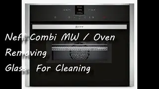Микроволновая печь/духовка NEFF C17MR02N0B &mdash; снятие стеклянной дверцы для чистки