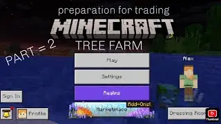 Minecraft survival series part 2(tree farm and praparing the villager for treading)#gaming#minecraft