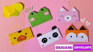Origami Paper Cat, Fox, Panda, Chicken, Frog, Envelope | How to Make Paper Wallet | DIY | Easy
