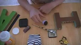 DIY baby name block letters