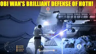 Star Wars Battlefront 2 - Obi Wan Kenobi leads the brilliant DEFENSE of Hoth! I don't do this often!