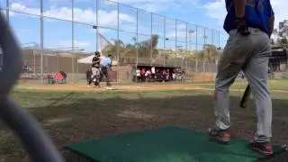 Beau Capanna hits line drive off 93mph pitcher Kolby Allard