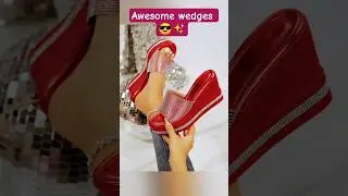 These wedges are awesome 🤩👠#shorts #fashion #wedgeheels  #youtubeshorts #sandals #beaautiful