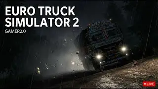 🚛 Euro Truck Simulator 2 LIVE | Real Night Driving 🌧️ | Hindi #viral #est2 #truckdriving #usa #pc