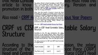 CRPF vs CISF head constable salary#cisf #cisffireman #crpf #crpfshort #shorts #crpfrecruitment2023