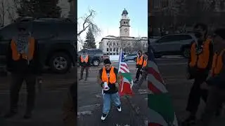 Blocking off the road without a permit @ anti-ICE rally Colorado Springs