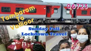 06723 - Chennai Egmore To Kollam Junction Train Vlog/Sunday Full Lockdown Travel/Ananthapuri Express