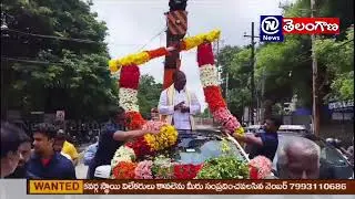Birthday celebrations for Corporator Ragam Nagender Yadav || News Telangana Tv