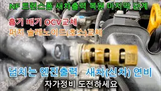 NF 소나타 트랜스폼 OCV&퍼지 솔레노이드 교체 새차출력 복원 마지막 단계 #자가정비 #배기OCV