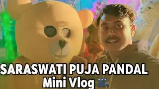 Exploring the Beautiful Saraswati Puja Pandal at Handaljudi | Mini Vlog 🎥 #youtube #minivlog 