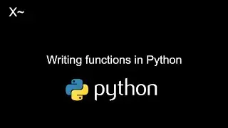 Writing functions in Python