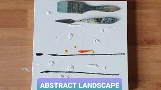 How to Paint an Abstract Landscape / Paint with me / Anjali fine arts - Abstract Art