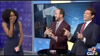 Anchor forgets to look at the card on LIVE TV!