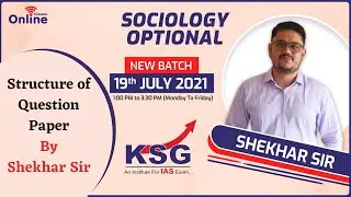 Structure of Question Paper | Socializing for Sociology  | Shekhar Sir #UPSC #Sociology #Optional