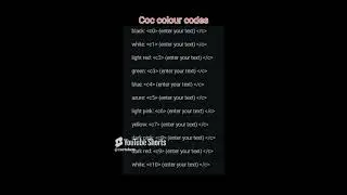 clash of clan .How to change text colour in coc new trick