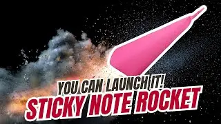 One Sticky Note Rocket: No Cut, No Glue | Easy Origami Tutorial