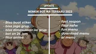 NOMOR BOT WA TERBARU 2023 FAST RESPON !!!