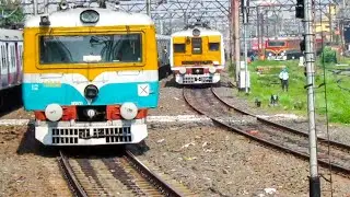 Kolkata Suburbans Local Train Traffic at Rush Hour.