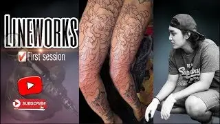 Lineworks | First Session Tattoo Time lapse