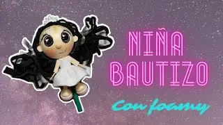 Como hacer lápiz de niña para bautizo o comunión con foamy/gomaeva / fofulapiz