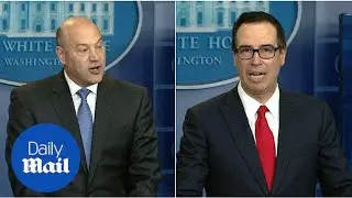 Mnuchin and Cohn unveil WH 'biggest tax cut' in US history in April - Daily Mail