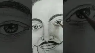 How to draw Chandra Shekhar Azad  ll  #short  #youtubeshorts  #chandrashekharazad  #portrait