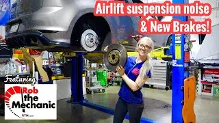 Diagnosing an Airlift strut noise & doing brakes on my MK7 Golf R - a vlog