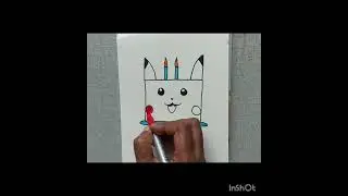 Easy Pikachu Cake Drawing #shorts #youtubefeed #art #trending #viral