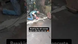 Preparing the new concrete slab for the power hammer 🔥🔥 #concrete #slab #powerhammer