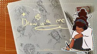 Sketch with me as i procrastinate to actually work ✨️🥹🪷 || Draw with me 🎨🍃✏️