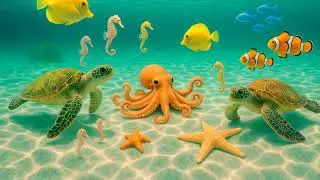 Under The Sea Sweet Ocean Friends 🐢🐠 Peaceful Sea Life for Relaxating,Meditating &Sleep #sea #nature