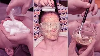 ASMR Facial Massage 😌 | Satisfying Skincare Creams & Massage Tools (TikTok Clips)
