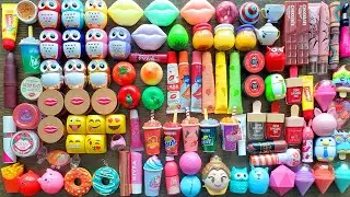 Mixing 101 Lipsticks into Clear Slime - Satisfying Slime Video