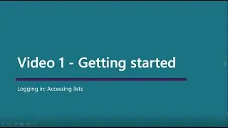 Reading lists video 1 - Getting started