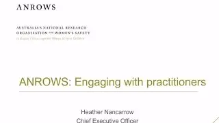 ANROWS: Engaging with practitioners