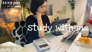 LIVE study with me/ 스터디윗미📚/ pomodoro 60-10/ 천둥 빗소리asmr