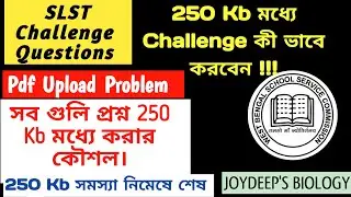 SLST Questions Challenge Problem Solutions ll 250 Kb Pdf Upload ll 250Kb মধ্যে Pdf তৈরি কৌশল।। 