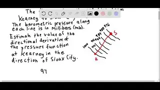 Level curves for barometric pressure (in millibars) are shown for 6 : 00 AM on a day in November. A&hellip;