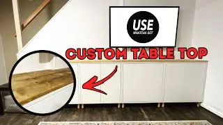 I Upgraded Ikea cabinets with a custom wood table top!