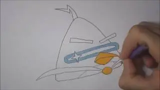 How to Draw the Laser Bird (Angry Birds Space)