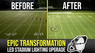 LED Stadium Lighting Upgrade [Before & After] &ndash; Epic Transformation! Drone Footage