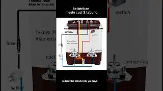 Kelistrikan mesin cuci 2 tabung #tutorial #mesincucirusak  #perbaikanelektronika #serviceelektronik