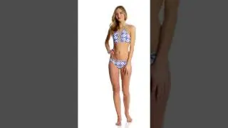 Bikini Lab Swimwear Tie-Dye Another Day High Neck Bikini Top | SwimOutlet.com