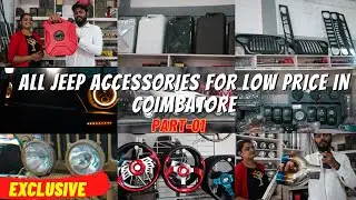 Jeep Accessories For Low price in Coimbatore PART-01 || JEEP SHOP INDIA || Worth 💯 ||