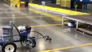 Laying down paint with Graco airless Line striper