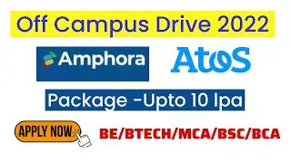 Amphora Off Campus Drive 2022 | ATOS Syntel Recruitment 2023